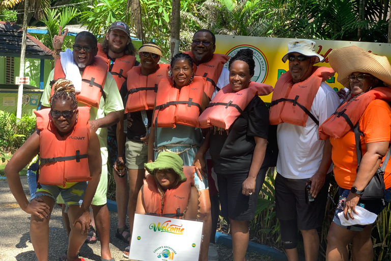 Bamboo rafting with limestone massage and shopping