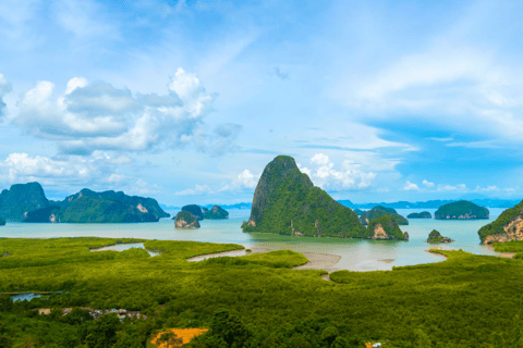 Phuket : Excursion privée de luxe en bateau à longue queue dans la baie de Phang NgaProgramme A