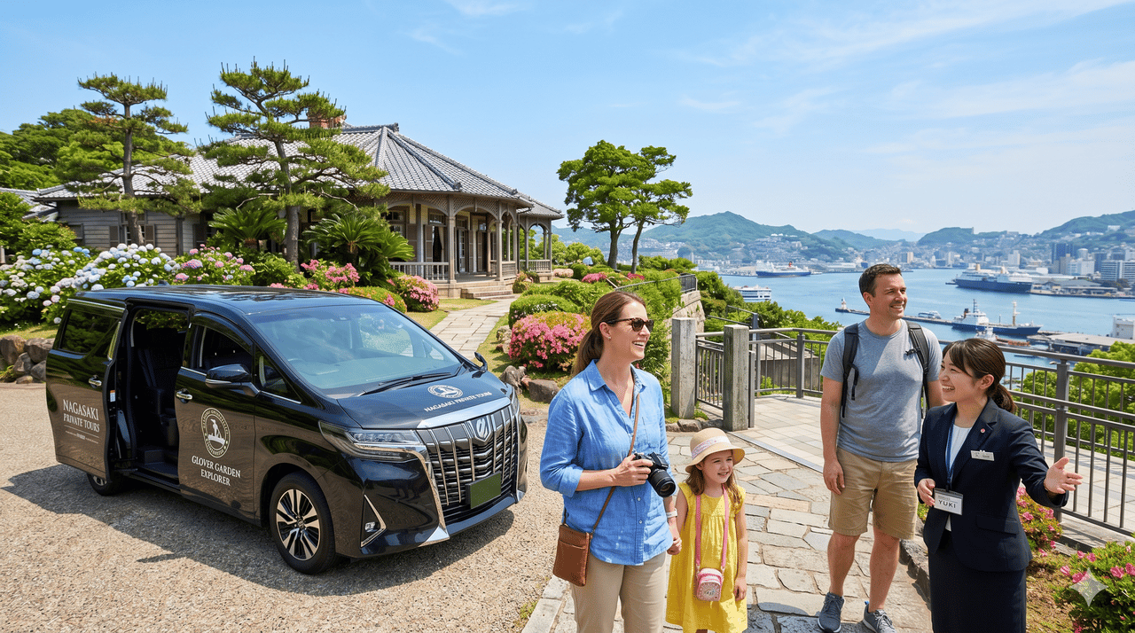 Ganztagestour durch Nagasaki mit lizenziertem Guide und Fahrzeug
