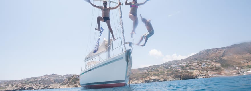 Sud de la Crète : excursion à la voile d'une journée avec déjeuner
