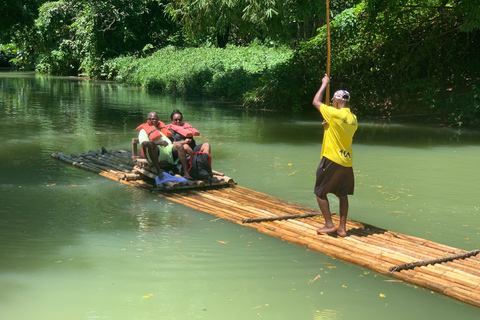 Bamboo rafting with limestone massage and shopping