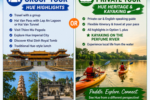 Da Nang/Hoi An: Hue Imperial City & Perfume River with Opts Private Tour | Flexible Route