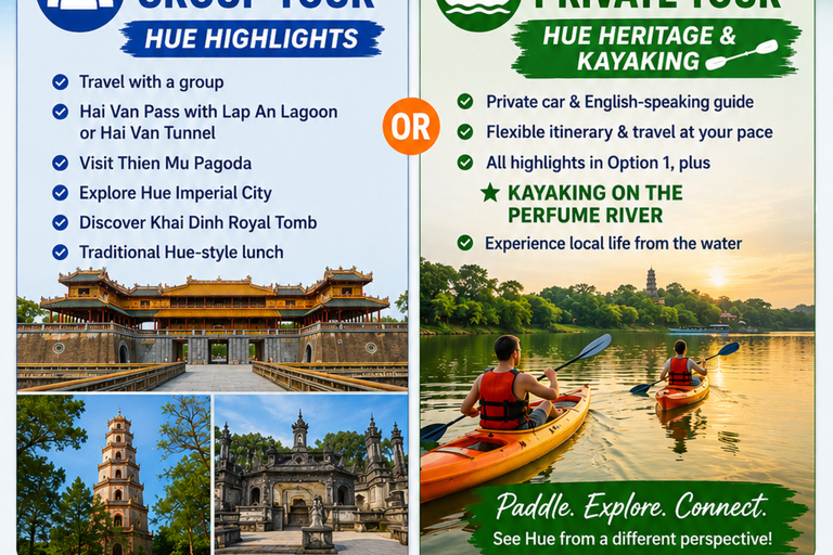 Da Nang/Hoi An: Hue Imperial City & Perfume River with Opts Private Tour | Flexible Route