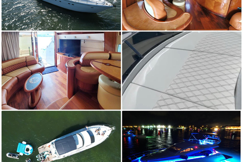 Wynajem jachtu w Miami z skuterami wodnymi, paddleboardami i pontonami