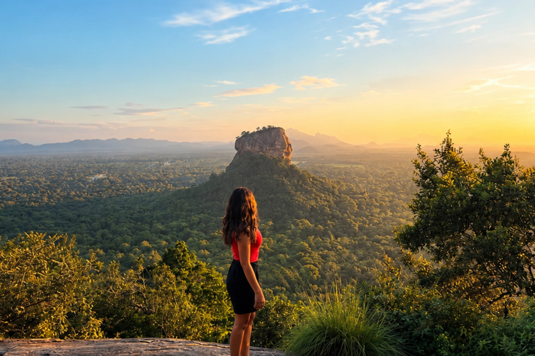 Sigiriya: Pidurangala Rock Sunrise / Sunset Hike with Pickup Sigiriya: Sunrise or Sunset Lion Rock Guided Climb