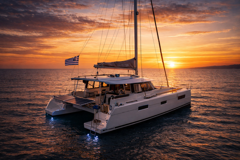 Gouves: Dia Island Catamaran Cruise with Swimming&Snorkeling