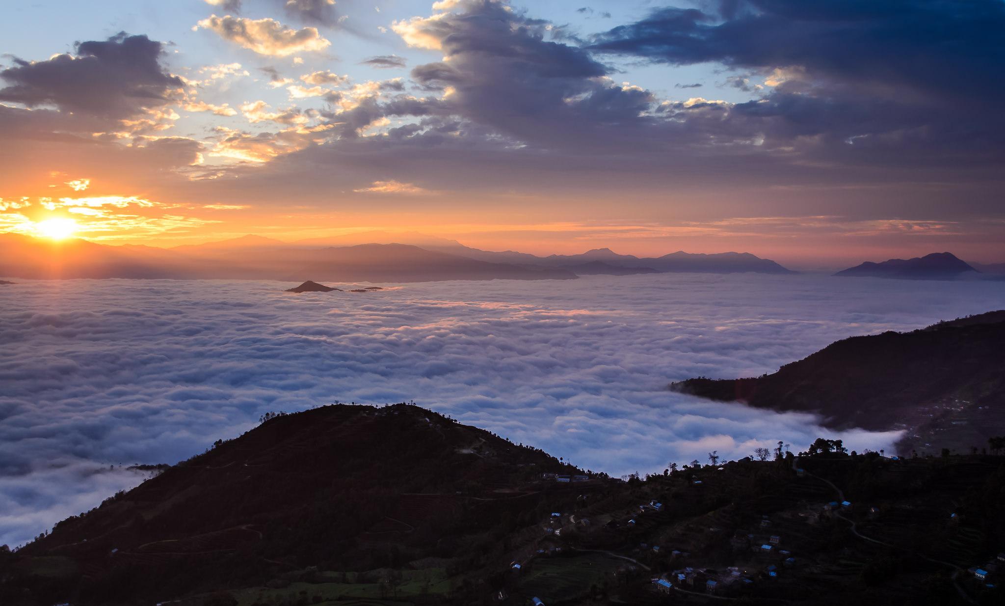 Kathmandu: Nagarkot Sunrise View private Tour und Wanderung
