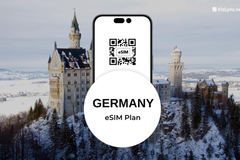 Germany Travel eSIM plan with Super fast Mobile Data Germany 3 GB for 30 Days