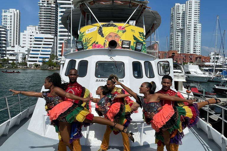 Carthagène : excursion en bateau de nuit avec dîner et open barCARTAGENA : Excursion en bateau de nuit blanche avec dîner et open bar