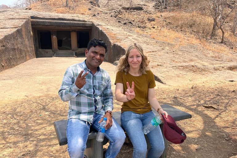 Mumbai: Kanheri Caves Guided Tour Kanheri Caves+Temple+Village+Tiger safri ( pickup & drop)