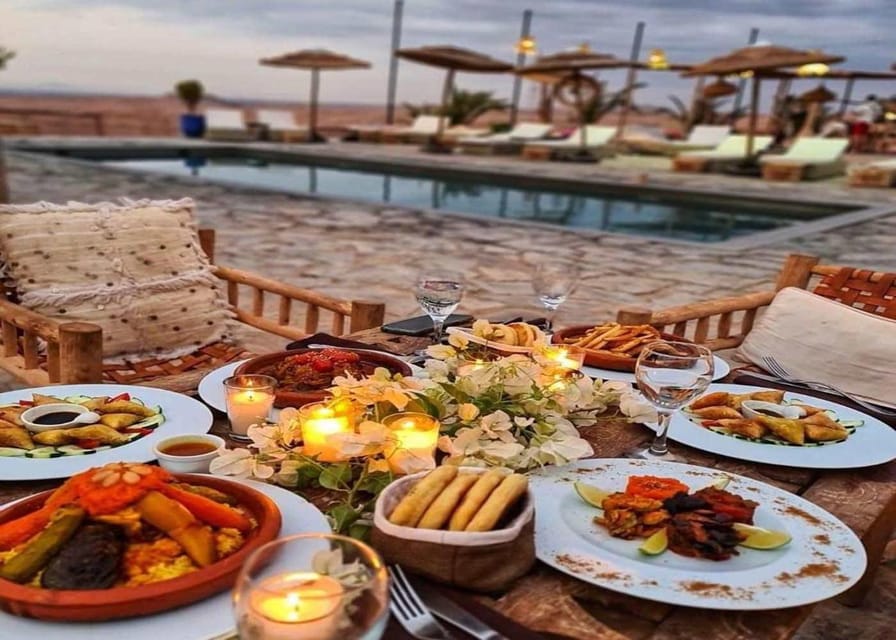 From Marrakech Agafay Desert Sunset Dinner With Live Show Getyourguide