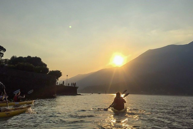 Visit Lake Como Golden Hour Guided Kayak Tour in Domaso, Italy