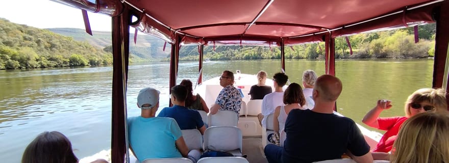 Pinhão : Excursion en bateau d'une heure sur le fleuve Douro avec dégustation de vin de Porto
