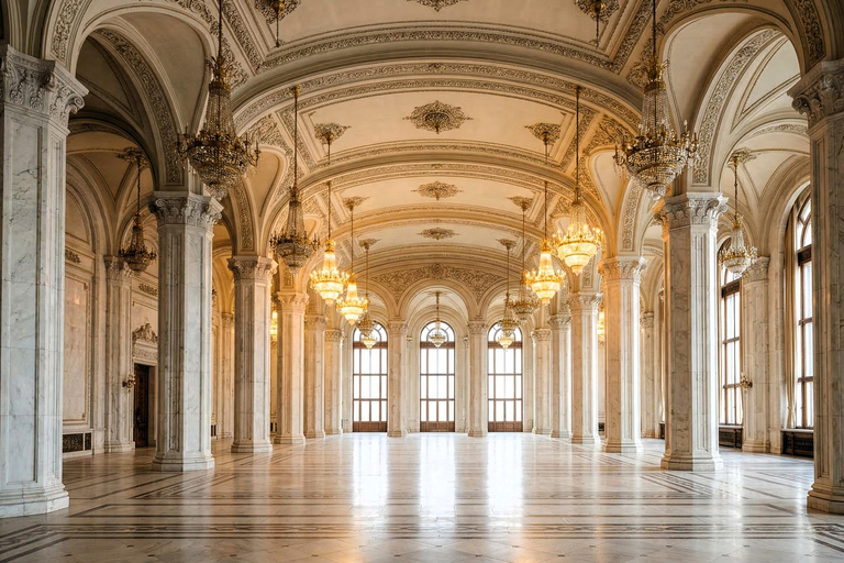 Bucharest Tour: Parliament, Spring Palace, Village Museum Audio Guide 24 Languages