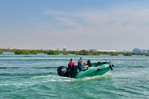 Tour de áudio pela Ilha Yas, condução própria guiada em grupo, fácil e divertidoSeaRay 25 FT • Com o capitão Bayside • Perfeito para até 6 pessoas