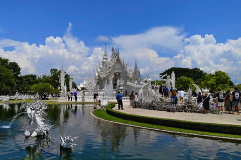 Chiang Mai: Chiang Rai Red, White, and Blue Temples day tour Temples + Long Neck Village – Meet at Central Festival