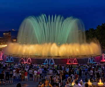 Barcelona Cable Car Sky Views, Magic Fountain & Castle Visit