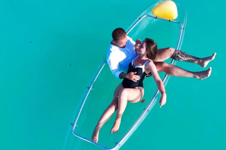 ZANZIBAR: Swimming with Sea Turtle & Clear kayak + Drone Opt Private Transport from anywhere in Zanzibar