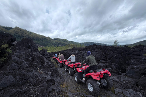 Bali: Mt Batur Black Lava ATV Quad Bike Adventure Tandem Quad Ride with Round Transfer