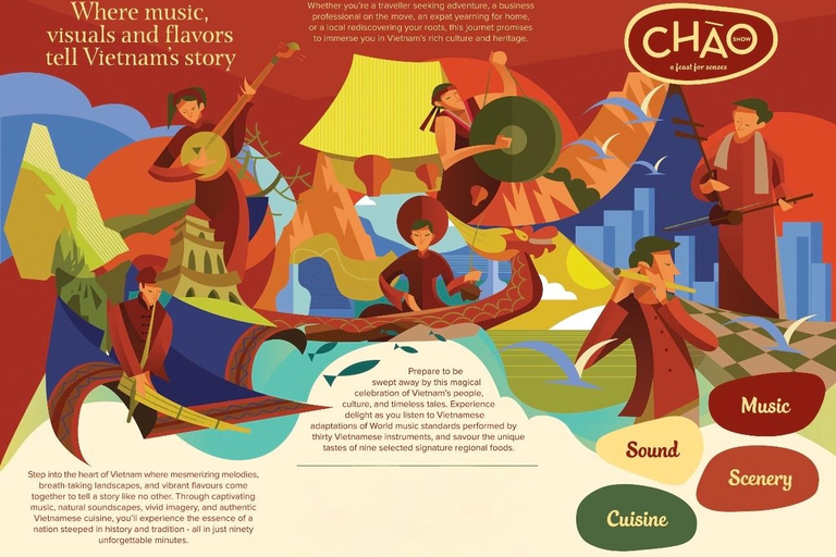 HCMC Evening: Chào Show Cultural Dinner & Music Performance Hotel pick-up and drop-off in District 1