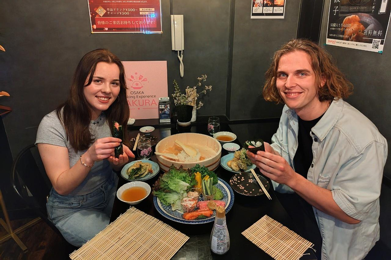 Osaka: Family Sushi and Tempura Cooking Class