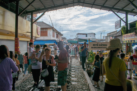 BKK : Marché flottant privé de Damnoen Saduak et marché des trains