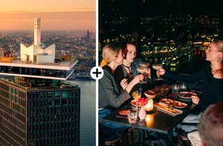 Amsterdam: A'DAM Lookout Ticket und Voucher für ein Mittag- oder Abendessen