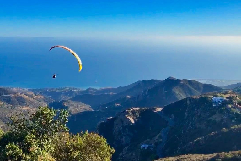 Aventure en parapente tandem entre les collines et la plage de Malibu