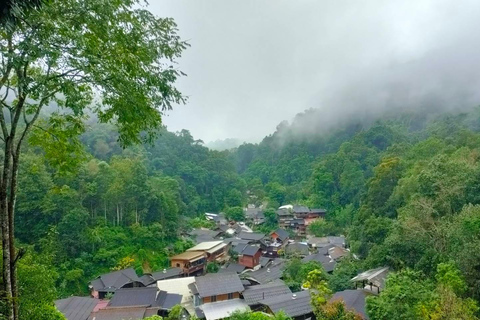 Village de Mae Kampong, sources d'eau chaude, fabrication de parapluies Bo Sang