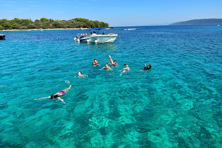 Split: Boat Tour of Blue Lagoon, Čiovo, & Labadusa Beach Split, Magic Blue lagoon & three Island tour with speed boat