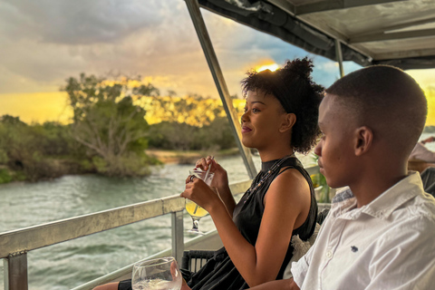 Riversong Zonsondergang Luxe Zambezi CruiseLuxe optie bij zonsondergang