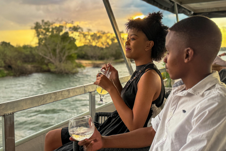 Riversong Zonsondergang Luxe Zambezi CruiseLuxe optie bij zonsondergang