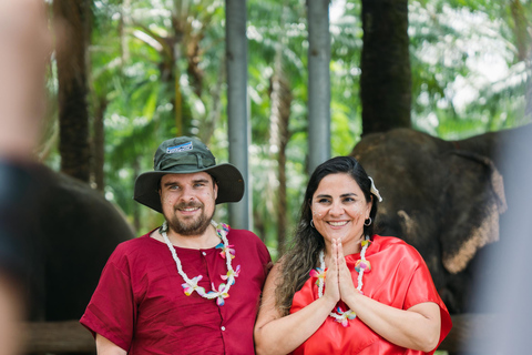 Krabi: Elephant Feeding Program with Traditional Thai Dress