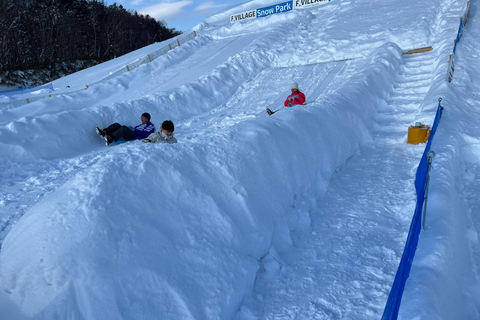 Play with Snow! at HOKKAIDO Snow park & Outlet Shopping Skiing and sledding experience full set plan