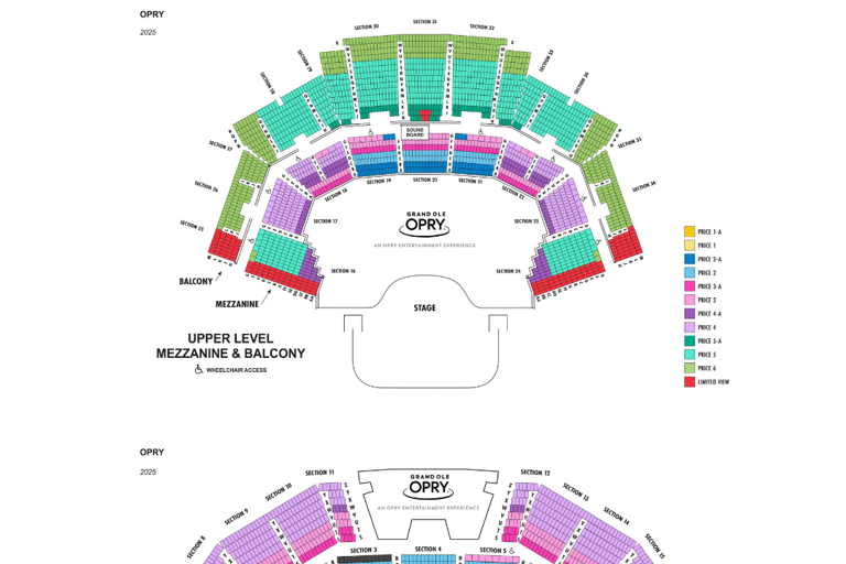 Nashville: Grand Ole Opry Show Ticket Tier 1 Seating