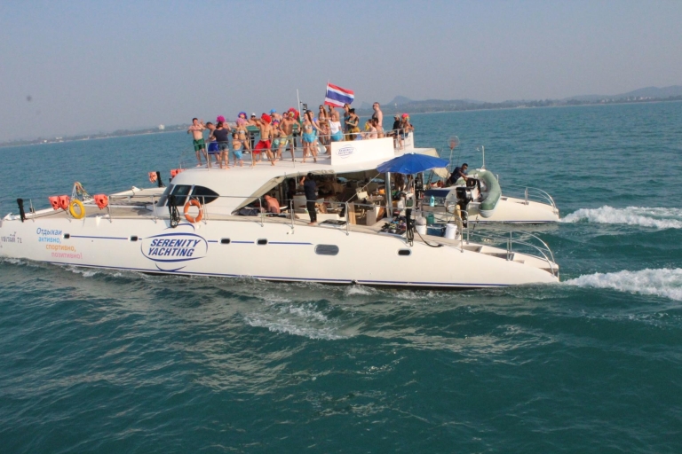 Pattaya: excursión de un día a 3 islas en catamarán con almuerzo