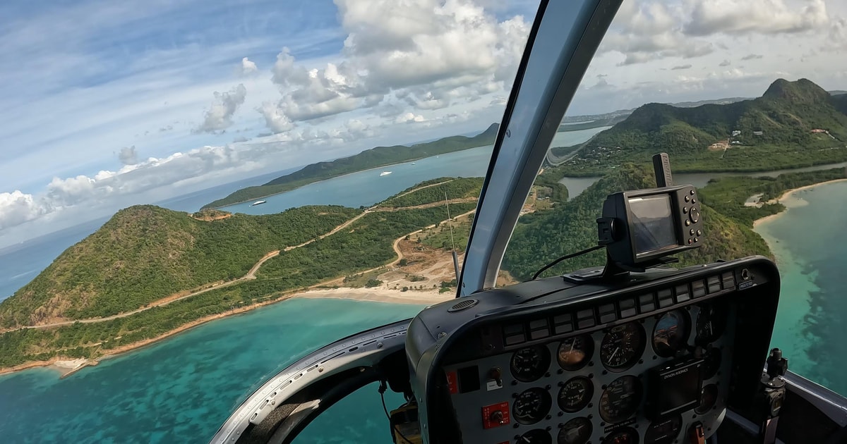 helicopter tours from antigua to montserrat