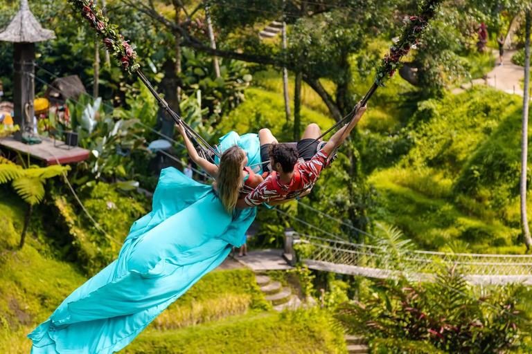 Ubud: Monkey Forest, Cretya Pool & Zipline Shared Tour Private Tour with Hotel Transfer - No Tickets