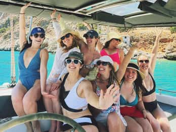 From Panormo: Private Sailing Catamaran Cruise with Lunch