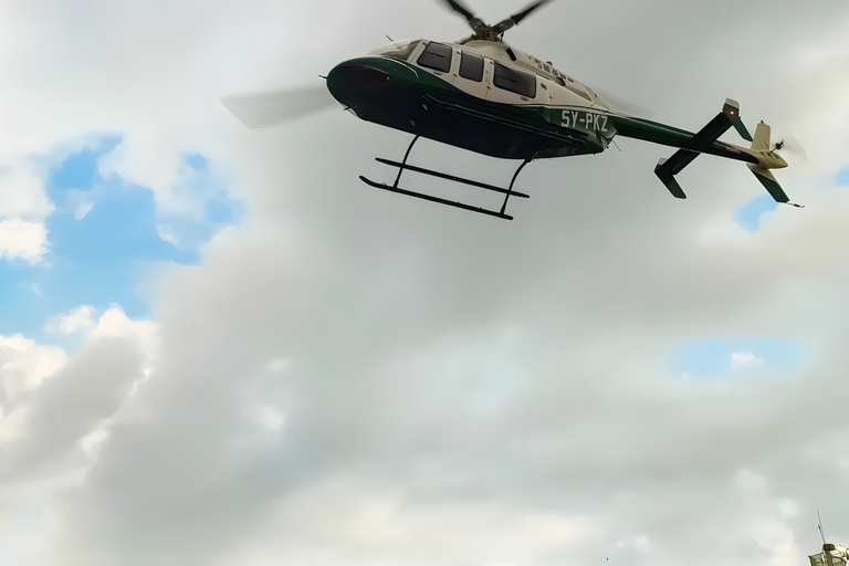Nairobi: Helicopter Tour with Wildlife and City Views For Group of 3