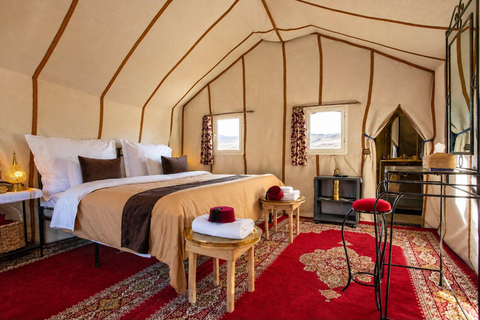 From Marrakech: 3-Day Sahara Desert & Luxury Camp Tour Private 3-Day Sahara Tour with Luxury Camp (Comfort)