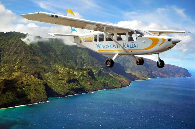 Kauai : survol de la côte Na Pali et de l&#039;ensemble de l&#039;île de Kauai