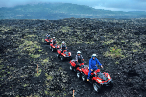 Bali: Mt Batur Black Lava ATV Quad Bike Adventure Tandem Quad Ride with Round Transfer