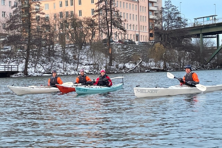 Winter Kayaking in Stockholm City + Sauna Experience Winter Kayaking in Stockholm City + 1,5h Sauna Session