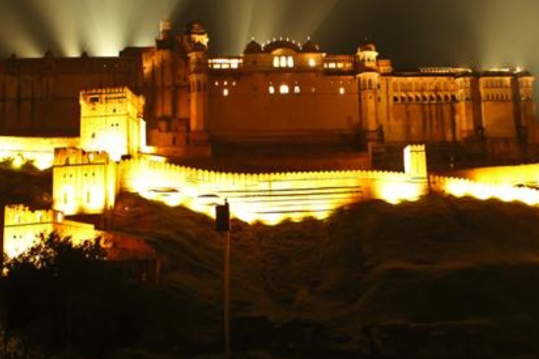 Jaipur: Light & Sound Show with Dinner at Amber Fort Light & Sound Show with Private Car, Driver and Guide