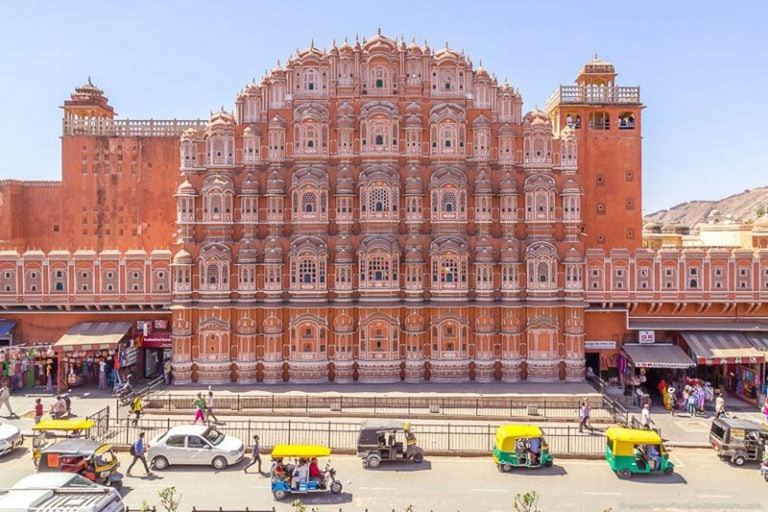 Vanuit Jaipur: Stadstour van een halve dag met gidsTour met auto en gids