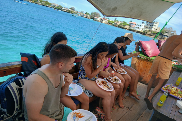 Traditional dhow ride to Kisite Marine Park & Wasini & dolphin watching