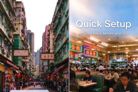 Hong Kong & Macau: eSIM | 7–30-Day Plan | Hotspot Sharing 45GB/30Days