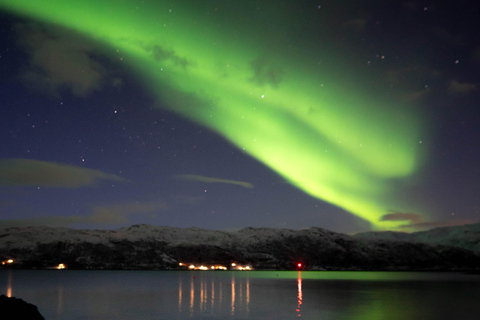 Tromsø: Wycieczka do zorzy polarnej z lokalnym przewodnikiem i lokalnym jedzeniem