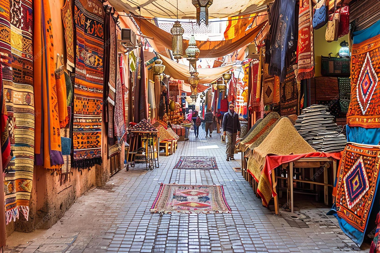 Marrakech: Bahia Palace, Madrassa Ben Youssef and Souks Tour Shared Group Walking Tour in English From the Meeting Point